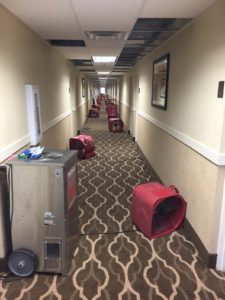 hallway with air ventilators
