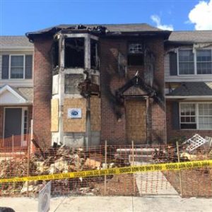 burned down house