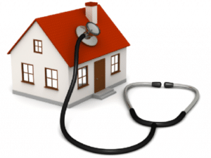 house with medical instrument