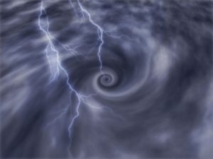 tornado with lightning
