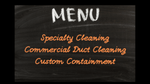 Restoration Services menu