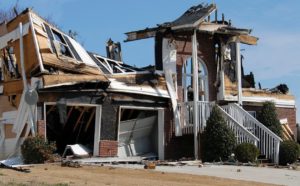 burned down house after fire