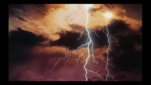 lighnting in stormy sky