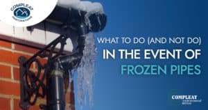 What to Do and Not Do in the Event of Frozen Pipes