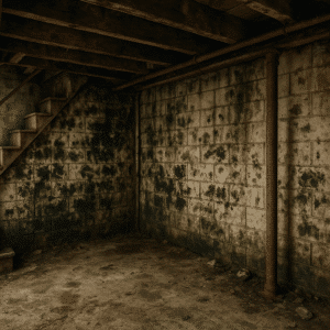 Moldy basement in Allentown PA