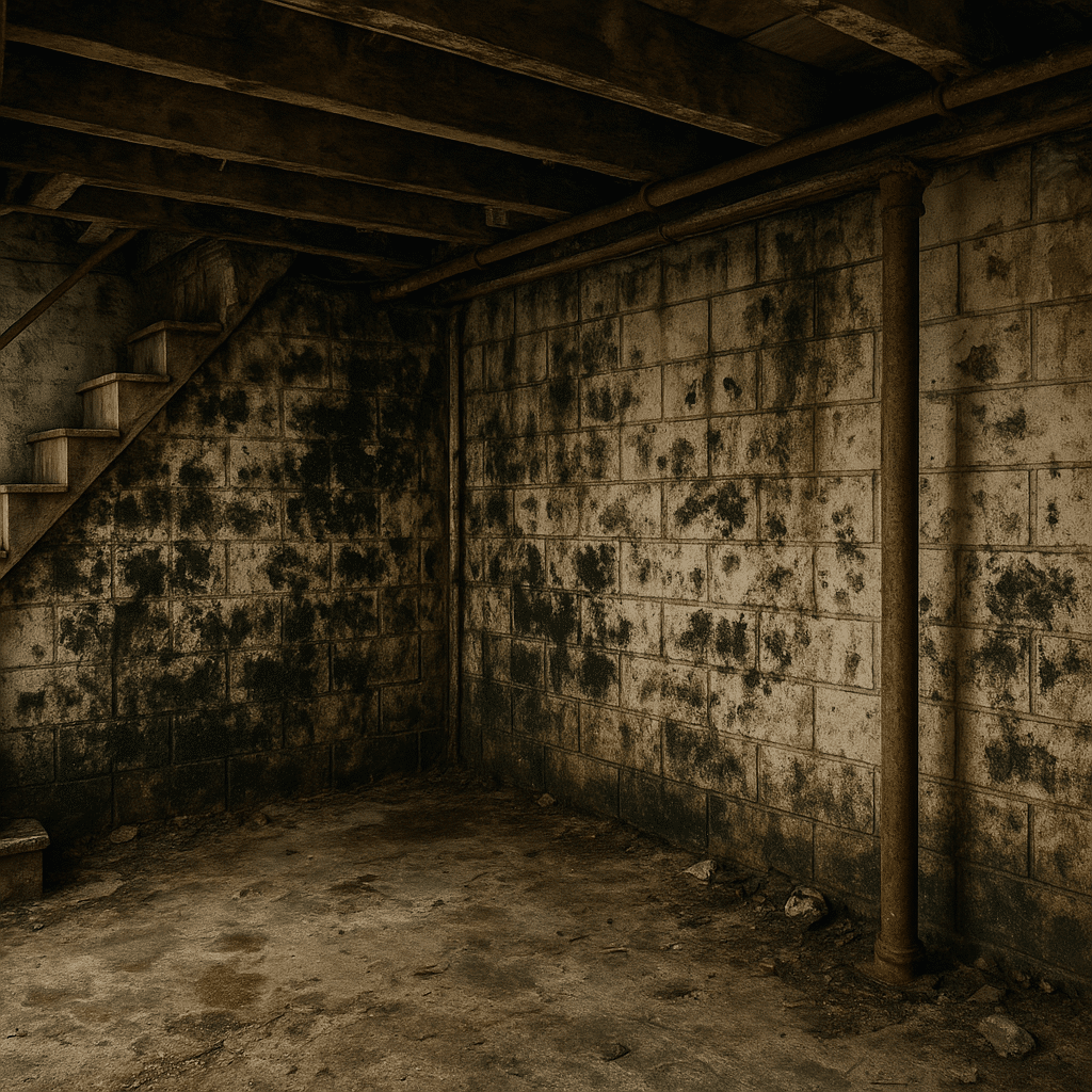 Moldy basement in Allentown PA