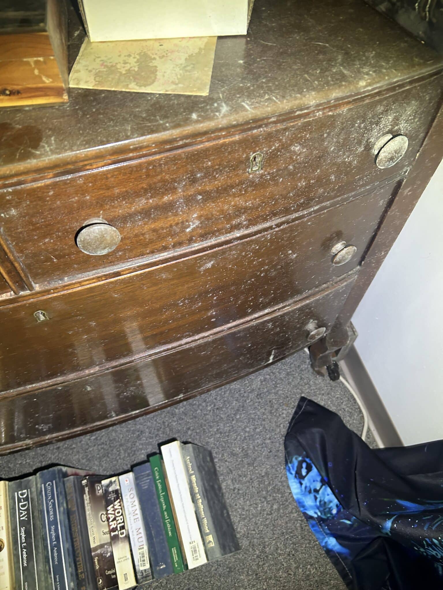 A mold ridden dresser