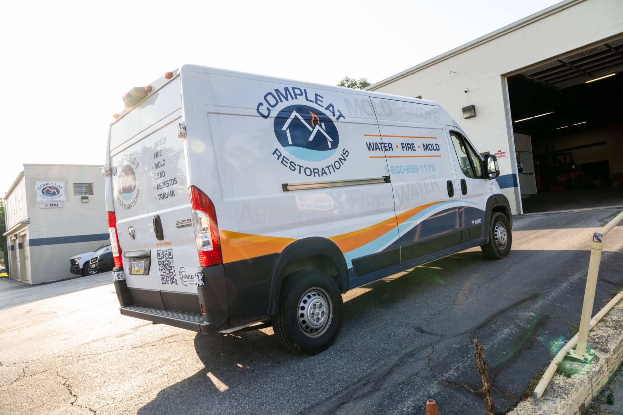 water damage restoration van in Reading PA
