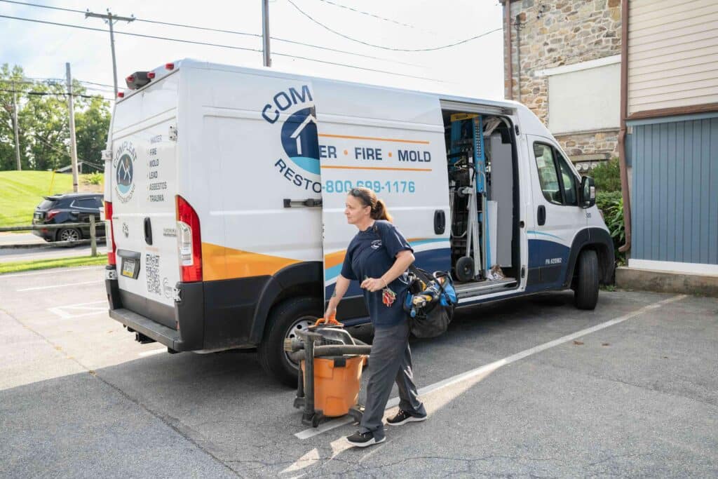 van in York PA for water restoration