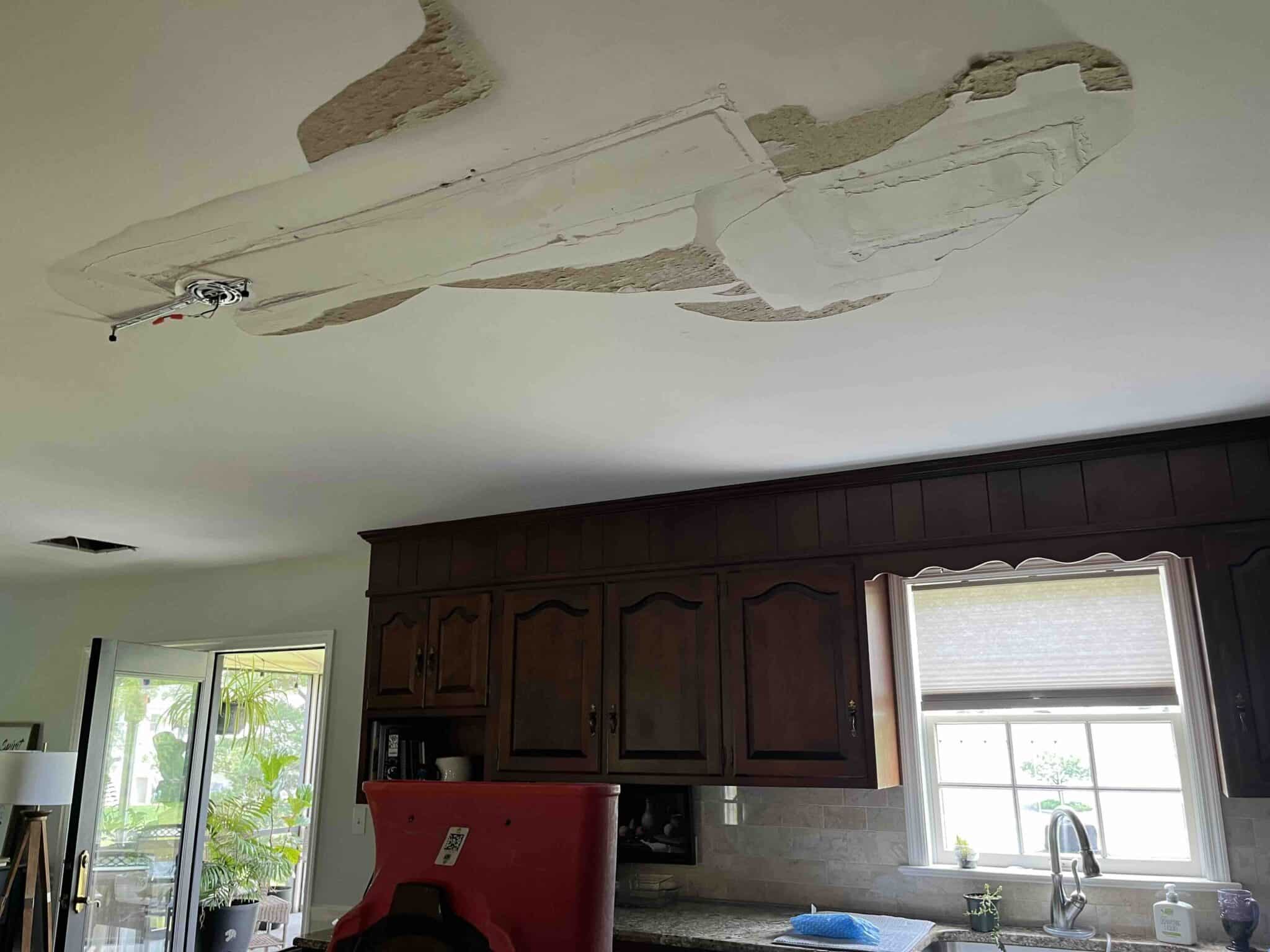 York PA home with ceiling in need of water damage restoration