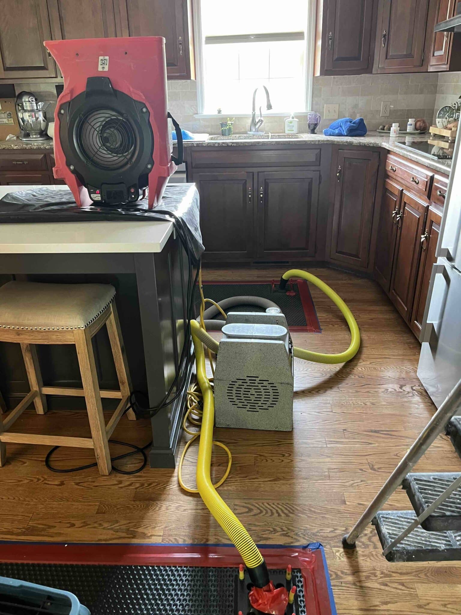 water restoration equipment in Kitchen of Harrisburg home