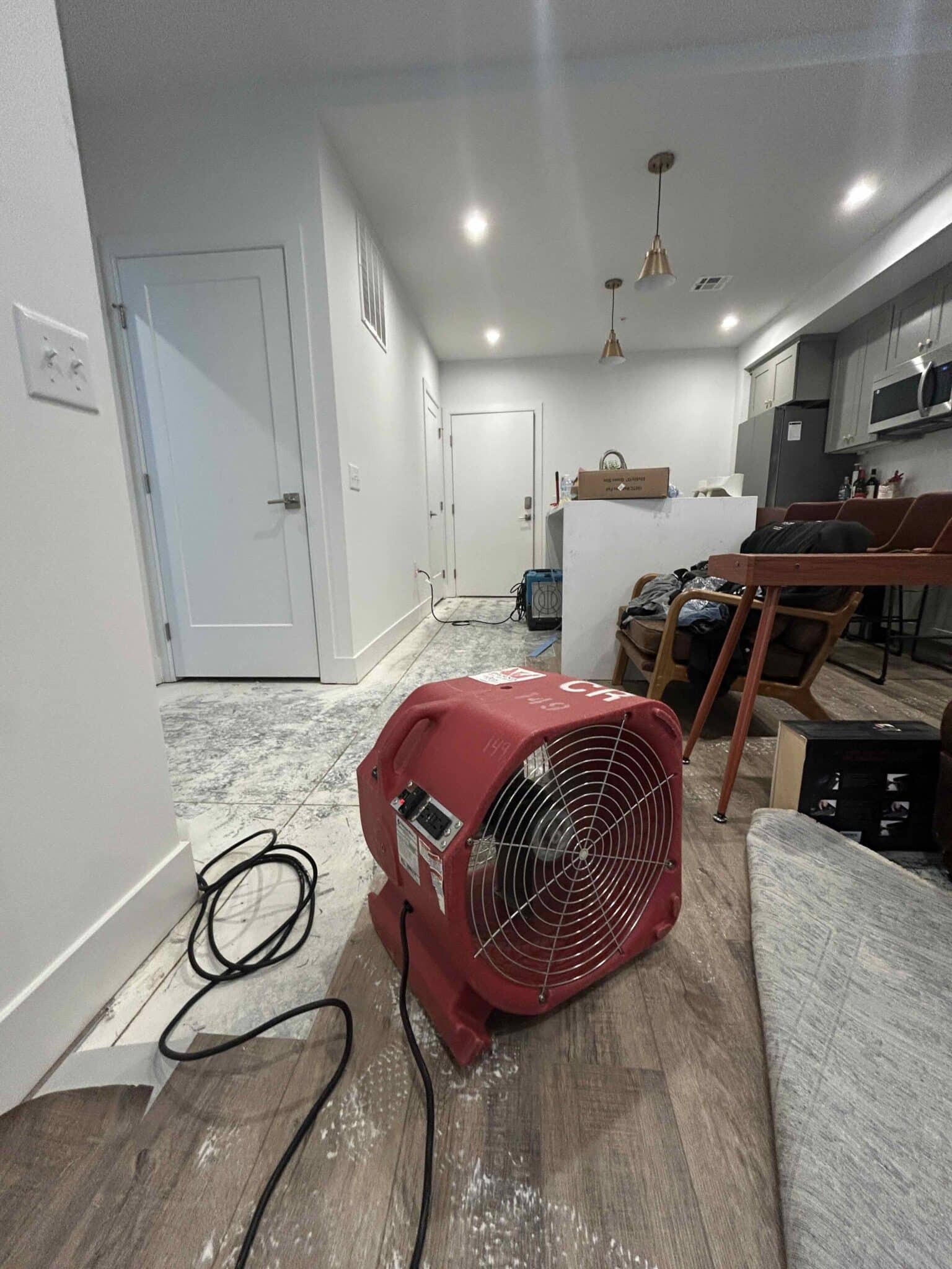 fan for water restoration in Allentown PA house