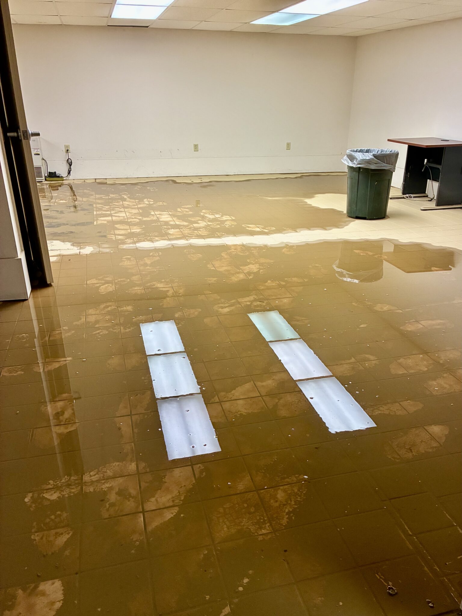 Water damage in basement