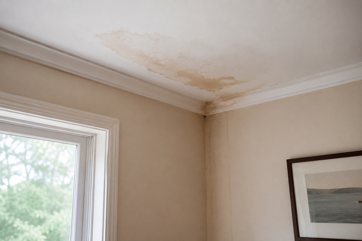 Water damaged ceiling in Allentown